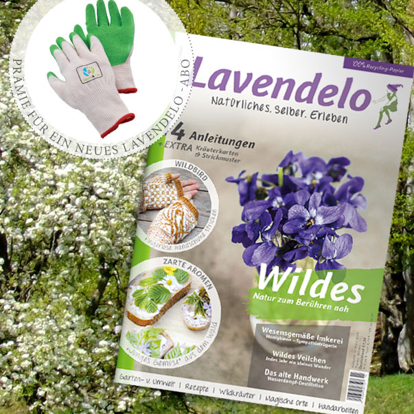 Abo Lavendelo mit Prämie Gartenhandschuhe